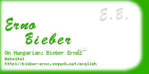 erno bieber business card